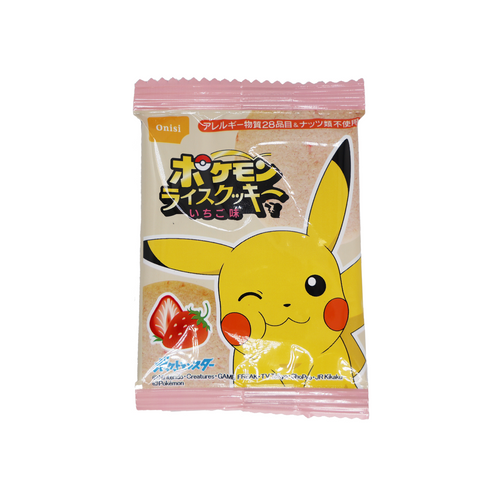 Pokémon Rice Cookies Strawberry (Halal) 8g